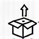 Icon representing final delivery of the completed project