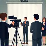 Illustration representing professional corporate video production